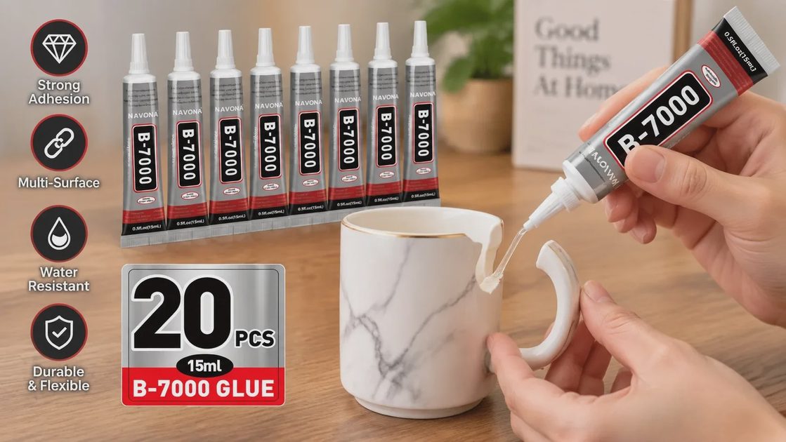 The Navona B7000 Rhinestone Glue (20-Pack, 15ml each) has quietly become one of my most-reached-for supplies