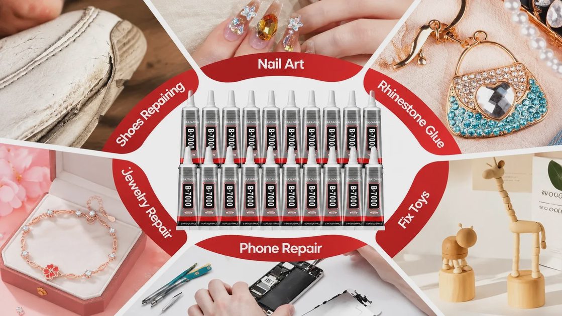 B7000 is a semi-clear, industrial-grade adhesive originally developed for electronics and phone repair