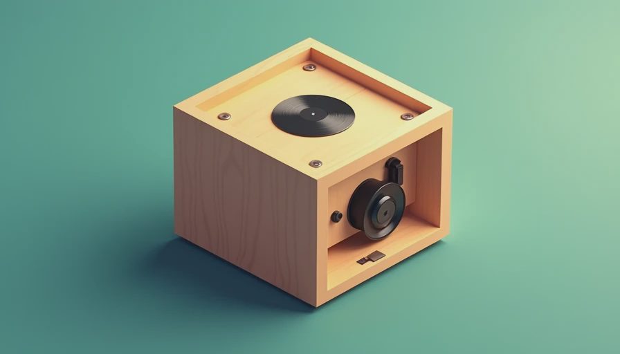Visual context for vinyl record cabinet