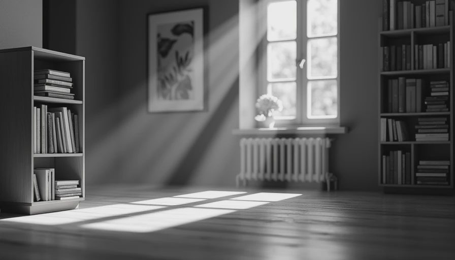 Visual context for bookcase lighting